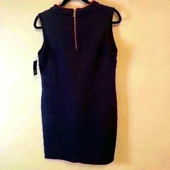 Crown and Ivy Navy Blue and Orange Midi Dress Medium - Picture 2 of 6